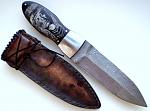 Albert custom knives,scrimshaw,bulino