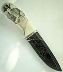 Albert custom knives,scrimshaw,bulino