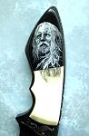 Albert custom knives,scrimshaw,bulino