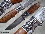 Albert custom knives,scrimshaw,bulino