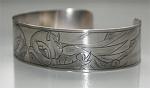 Cuff bracelet Angel and Devil birds