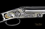 Bulino engraving and Multi color Gold inlay on HEYM mod.88 s-b-s shotgun